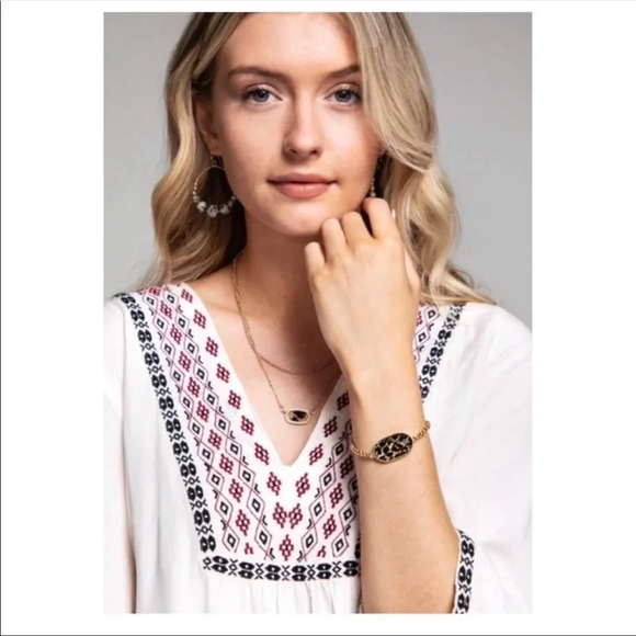 Leopard Print Adjustable Bracelet — Gold Chain Statement Jewelry - Picture 3 of 4